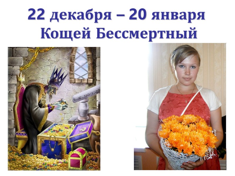 22 декабря – 20 января   Кощей Бессмертный